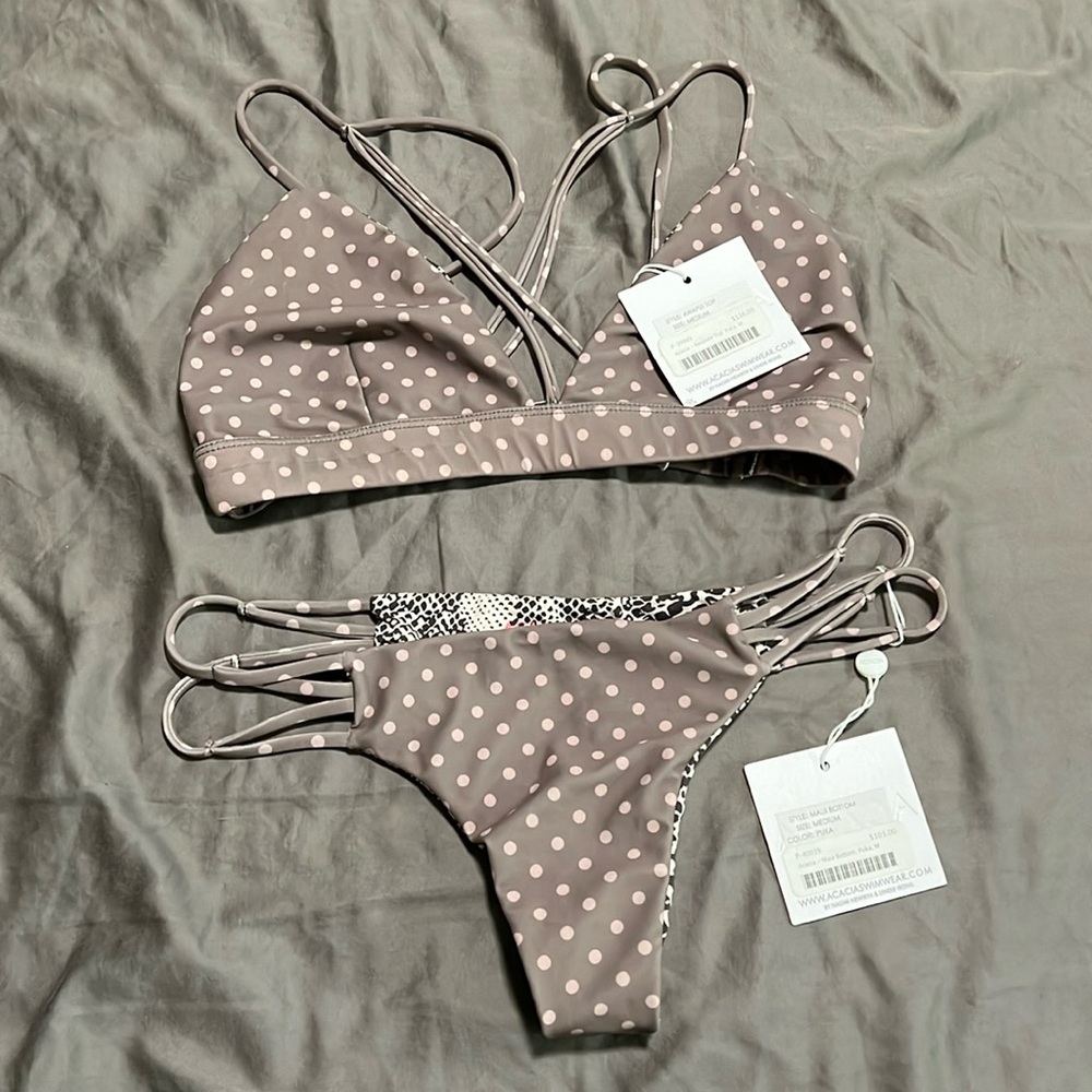 NWT - Acacia Swimwear Awapui Top and Maui Bottom- Bikini Set